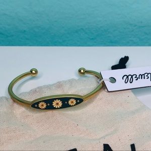 NWT Madewell daisy delight enamel cuff bracelet